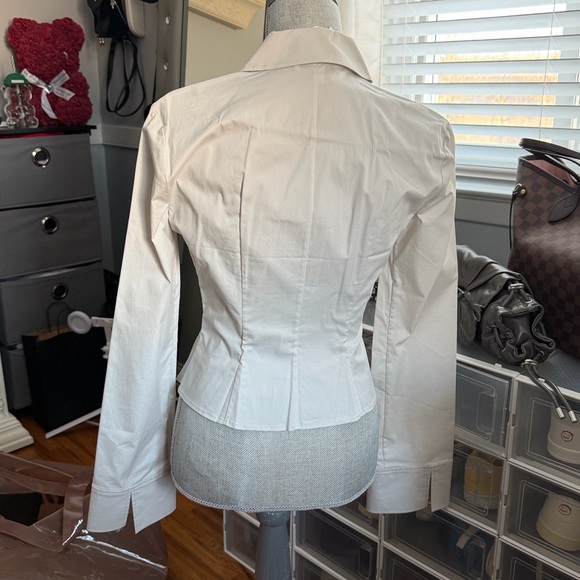 Khy Light Grey Poplin Collared Fitted Shirt - Picture 6 of 8